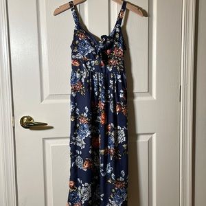 MIDI blue floral dress
